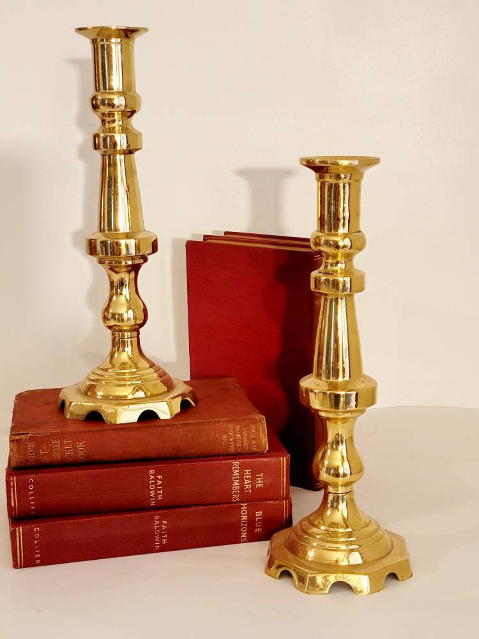 Brass Candlesticks Vintage Candle Holders Candle Holders Etsy