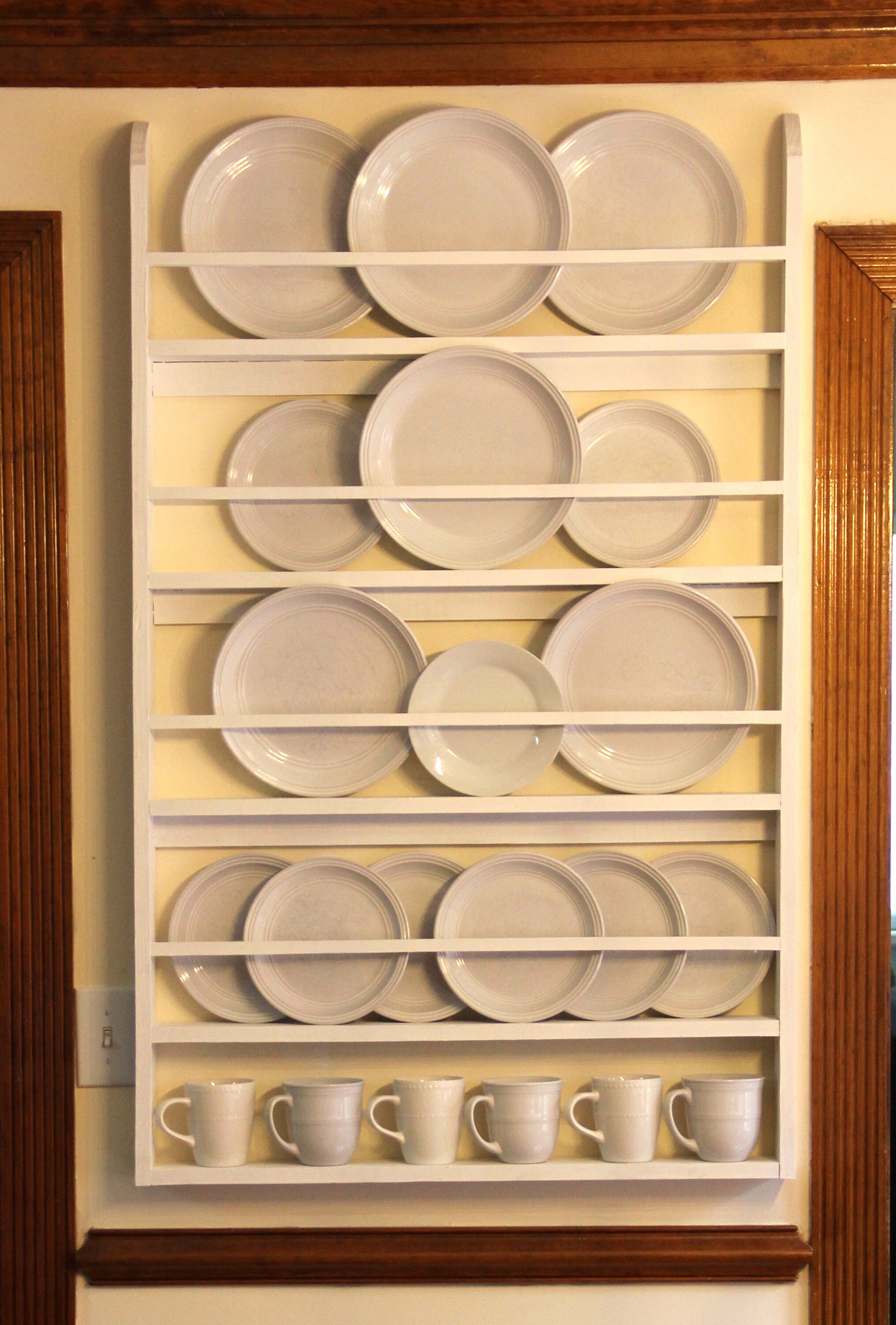 Plate Rack Plate Holder Wall Mounted Plate Shelf Etsy