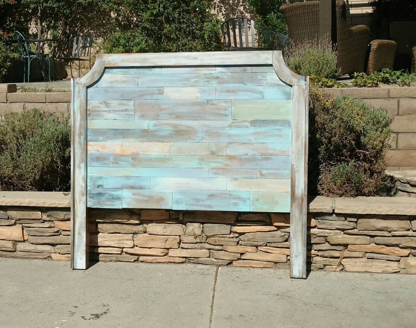 Rustic Headboard Beachy Custom Grace by Foo Foo La La Etsy