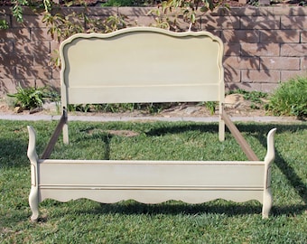 Vintage Double Full  Bed Headboard and Foot board found By Foo Foo La La