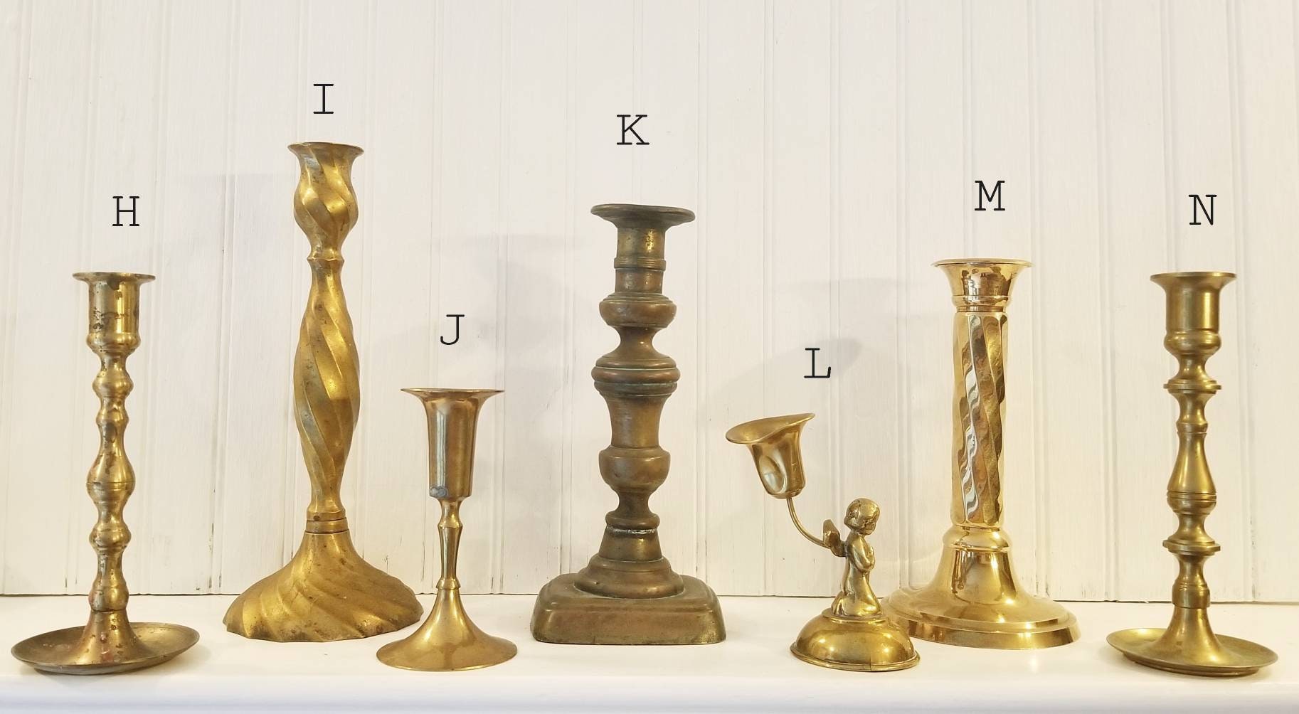 Brass Candlesticks Brass Candle Holder Vintage Brass Boho Etsy