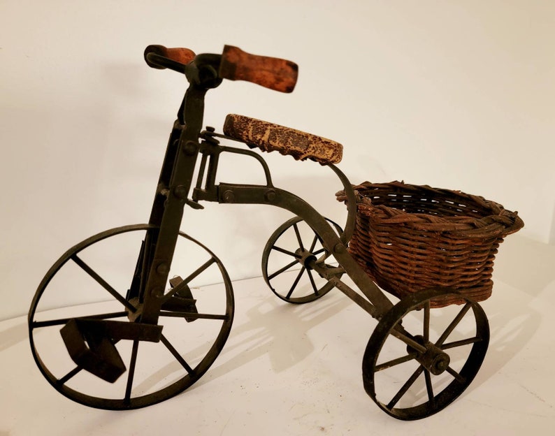 Antique Doll Size Victorian Tricycle Wicker Basket Made of Etsy