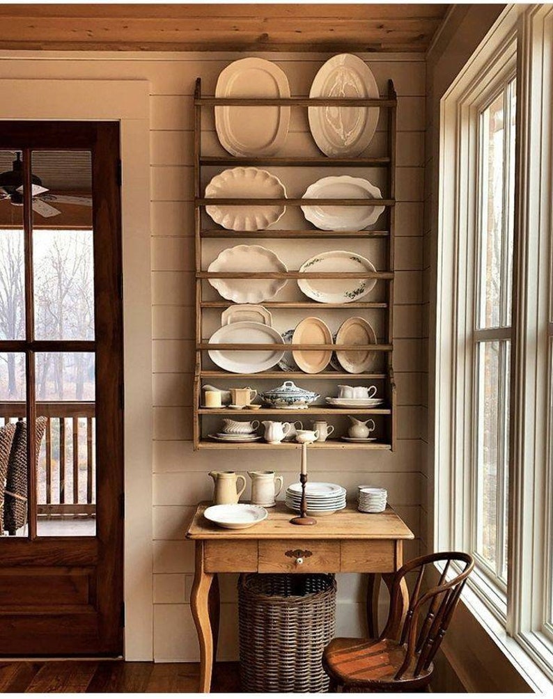 Custom Plate Rack Plate Holder Wall Mounted Plate Shelf French Etsy