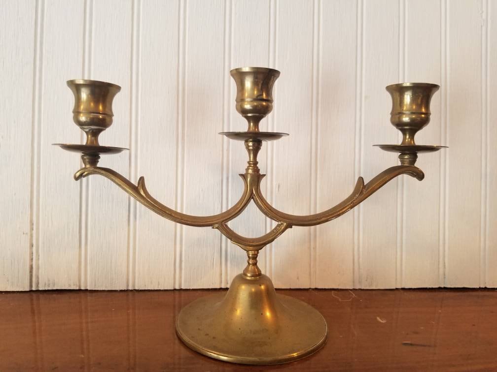 Candle Holder Unity Candle Holder Brass Vintage Chic Etsy