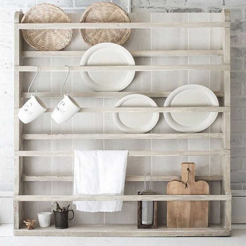 Plate Rack Holder Wall Mounted Shelf