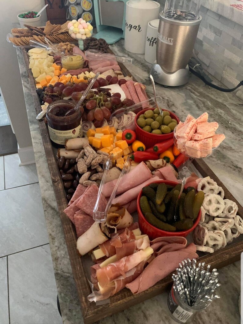 Charcuterie Board Tray Large Cheese Tray Platter Etsy