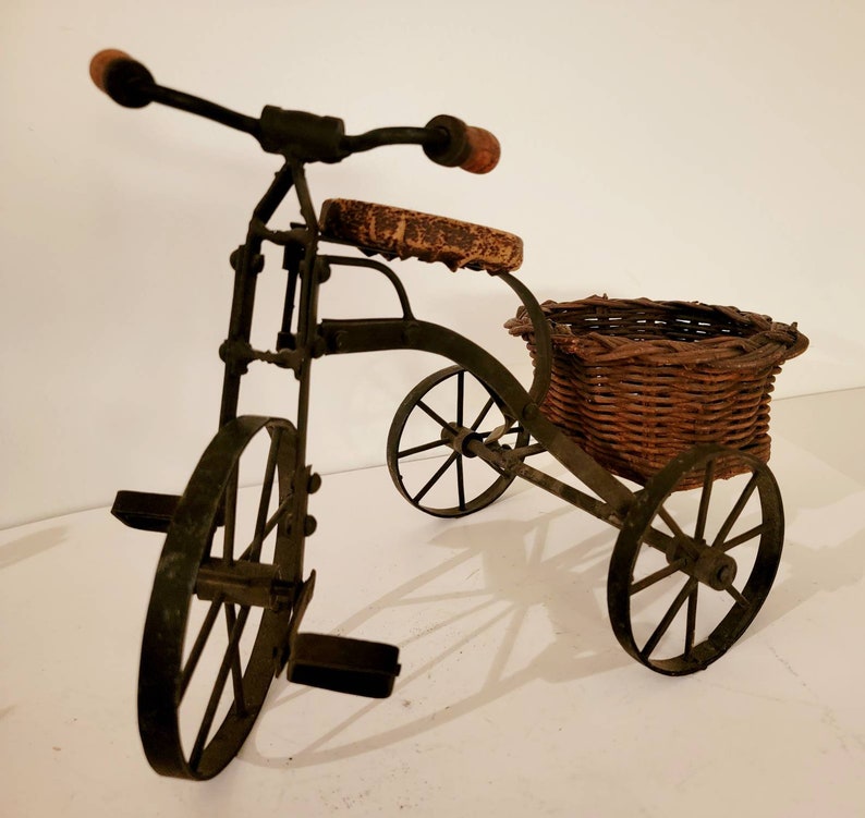 Antique Doll Size Victorian Tricycle Wicker Basket Made of Etsy