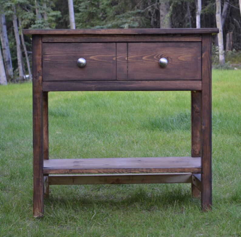 Farmhouse Bed Side Table Rustic Wood by Foo Foo La La Etsy