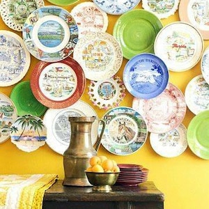 Vintage Souvenir State Plates , Commemorative Plates USA , Texas, Arizona, Georgia, Kentucky, California, Collection Found By Foo Foo La La