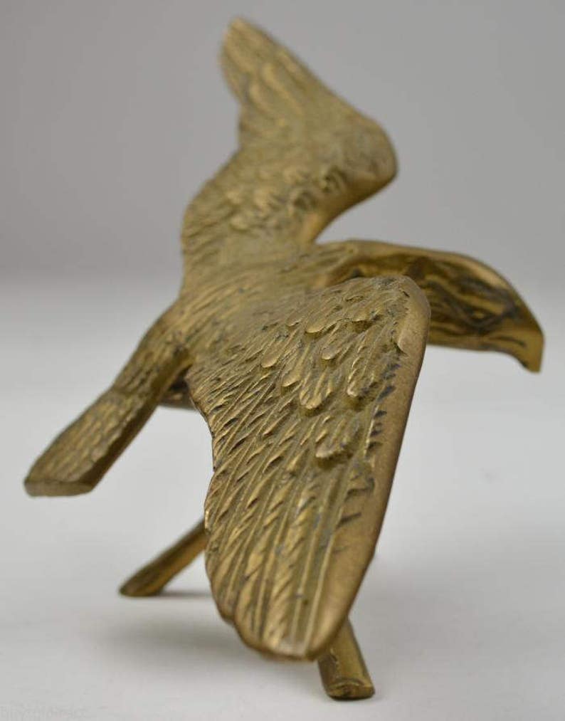 Vintage Brass Early 20th Century Brass Eagle on Branch Etsy