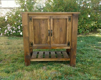 Rustic Custom Vanity Bathroom, Powder Room Sherlock