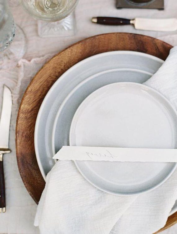 Round Wood Charger Placemats Rustic Wedding Rustic Etsy