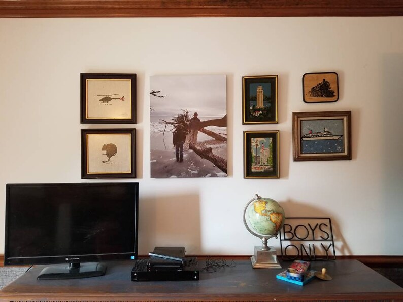 2 Vintage Needlepoint USA Art Framed Pair Found by Foo Foo La Etsy