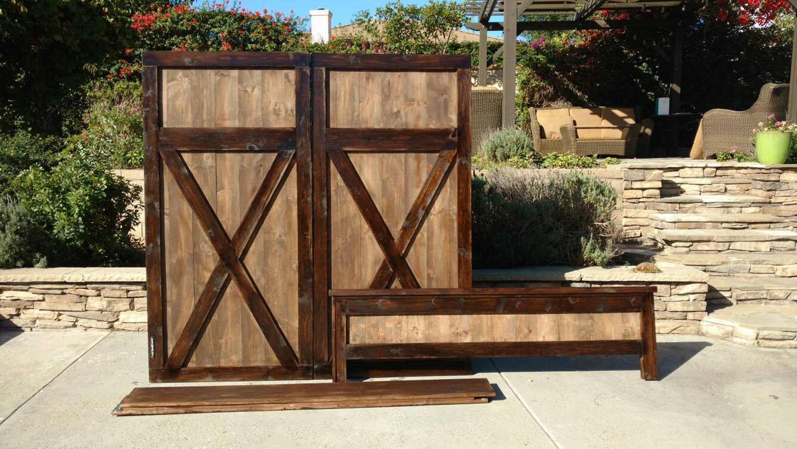 Headboard Vintage Barn Door Replica With Siderails and Etsy
