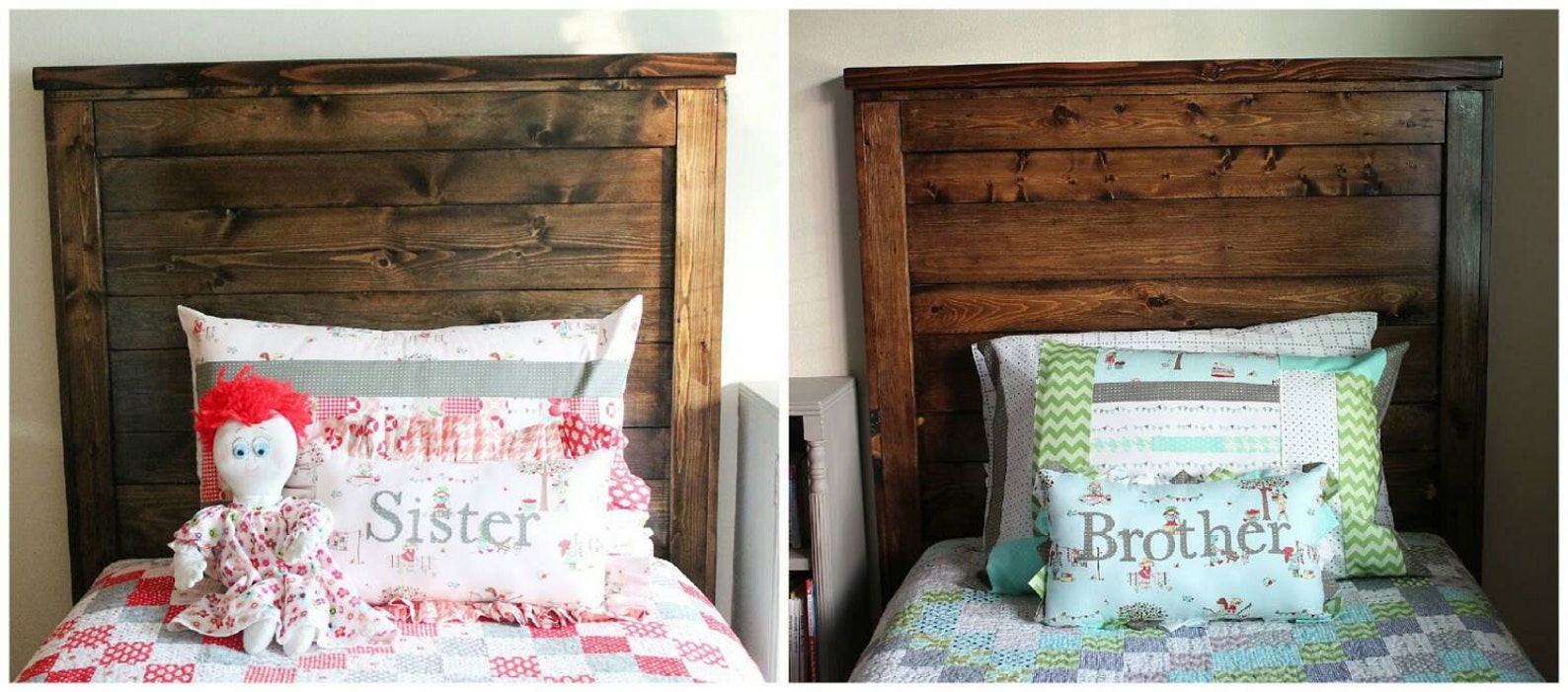 Two Farmhouse Twin Headboards Custom Made by Foo Foo La La Etsy