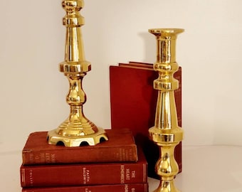 Brass Candlesticks , Vintage Candle holders , Candle Holders Brass, Found By Foo Foo La La set of 2