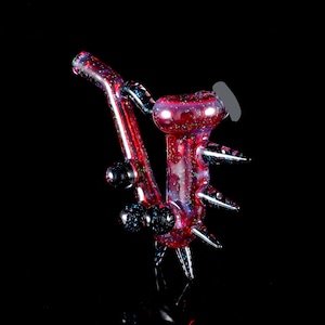red w/ crushed opal flatsax sherlock w/ dichro spike, mibs and bridge
