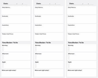 Tarjeta de objetivo imprimible / Tareas imprimibles / Tarjetas de motivación / Carta PDF