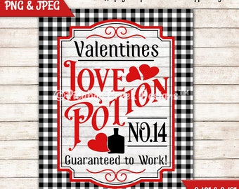 Sublimation Design Valentine's Day Love Potion - Wreath Sign - Door Hanger - Printable Image - Downloadable Image crafting - Commercial Use