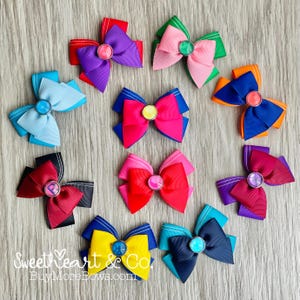 Petite Sailor Guardian Hair Bows~ Mercury, Venus, Moon, Chibi-Moon, Mars, Jupiter, Saturn, Uranus, Neptune, Pluto, SuperS