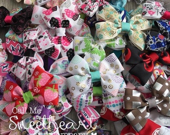 Wholesale Grab Bag 2.5" Hair Bows/ Prepackaged Assorted Mixed Lot/ Boutique Shop Filler/ Handmade by Sweetheart and Co.