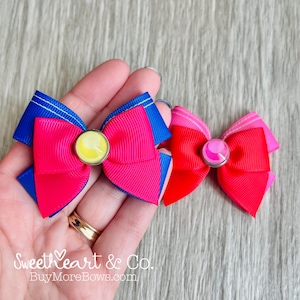 Petite Sailor Guardian Hair Bows~ Mercury, Venus, Moon, Chibi-Moon, Mars, Jupiter, Saturn, Uranus, Neptune, Pluto, SuperS image 2