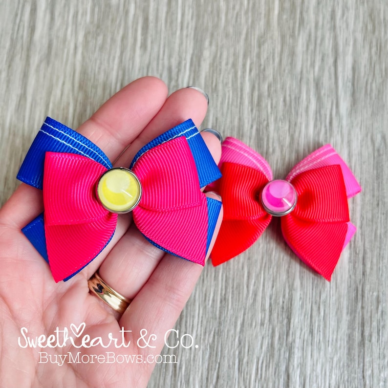 Petite Sailor Guardian Hair Bows~ Mercury, Venus, Moon, Chibi-Moon, Mars, Jupiter, Saturn, Uranus, Neptune, Pluto, SuperS image 2