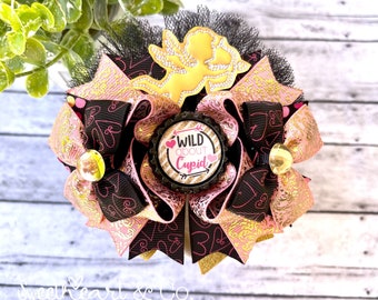 Wild About Cupid Valentine Mini 4" OTT Boutique Hairbow