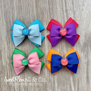 Petite Sailor Guardian Hair Bows~ Mercury, Venus, Moon, Chibi-Moon, Mars, Jupiter, Saturn, Uranus, Neptune, Pluto, SuperS image 3