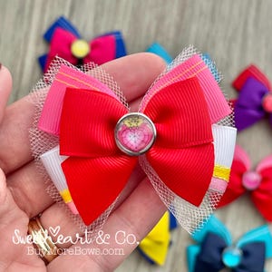 Petite Sailor Guardian Hair Bows~ Mercury, Venus, Moon, Chibi-Moon, Mars, Jupiter, Saturn, Uranus, Neptune, Pluto, SuperS Super Chibi Moon