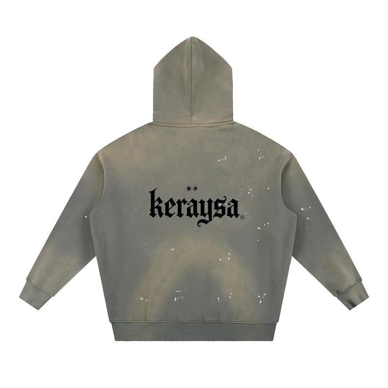 Vintage Washed Frayed Fleece Hoodie image 4