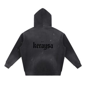 Vintage Washed Frayed Fleece Hoodie image 2