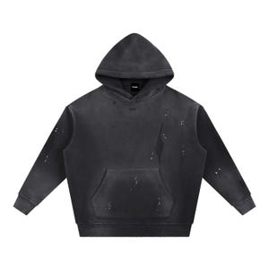 Vintage Washed Frayed Fleece Hoodie image 1