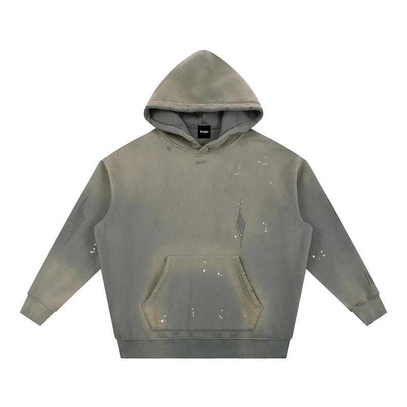 Vintage Washed Frayed Fleece Hoodie image 3