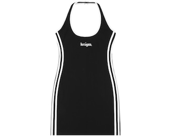 Vestido ajustado de mujer con escote halter