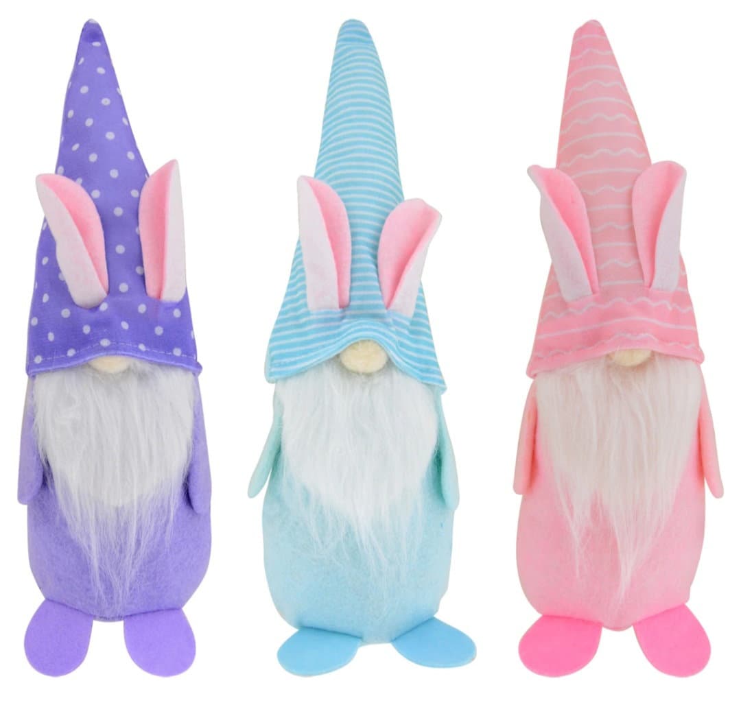 Easter Gnomes, Set of 3, Easter Bunny Gnomes, Easter, Gnomes, Stuffed ...