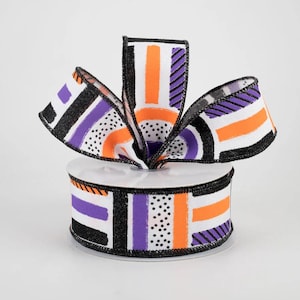 1.5&quot; Halloween Ribbon, Craft Ribbon, Easter, Wreath Ribbon, Ribbon for Bows, Lantern Ribbon, Farmhouse Ribbon