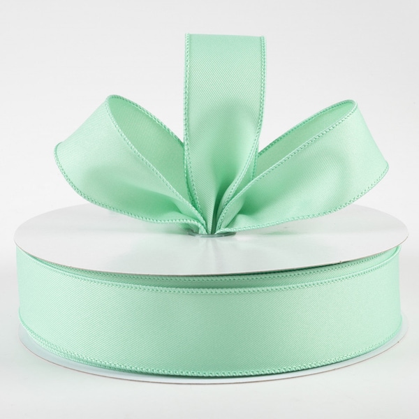 1.5" Mint Green Ribbon, Wired Ribbon, Pistashio Ribbon, Easter Ribbon, Spring Ribbon, Wreath Ribbon, Wreath Supplies, Bows, 5 Yard