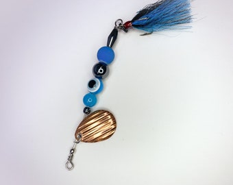 Blue and Black Fishing Lure