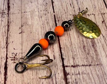 Orange and Black Fishing Lure