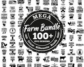 Funny Farm SVG Bundle | 100+ Designs | Farmer Quotes SVG, Farmhouse SVG, Cow Chicken Pig Png Eps Dxf for Cricut Silhouette
