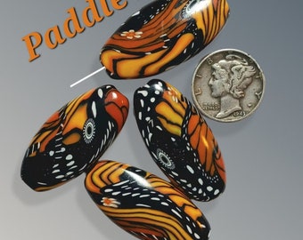 Monarch Paddle beads 1pc