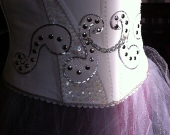 Faja nupcial de cuero blanco