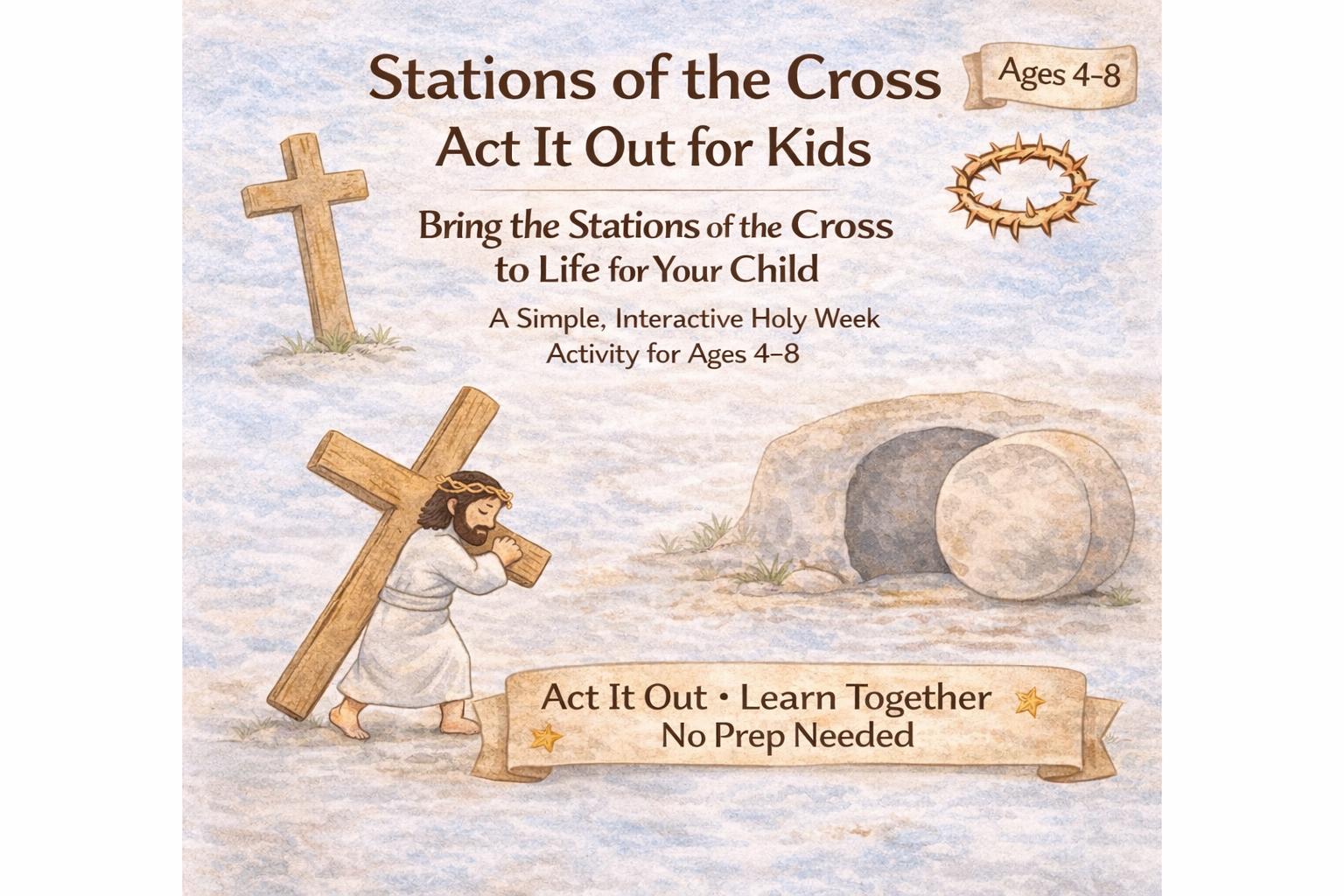 Stations of the Cross for Kids Printable | Act It Out Holy Week ...