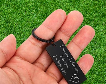 Engraved Love Quote Keychain, Romantic Keepsake Gift