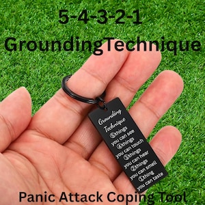 Anxiety Grounding Keychain, Panic Attack Coping Tool for Adults