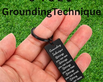 Anxiety Grounding Keychain, Panic Attack Coping Tool for Adults