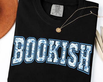 Comfort Colors® Bookish Shirt, Toile Floral Book Lover Tee, Vintage Reader Shirt, Book Club Unisex T-Shirt, Cozy Bookworm Gift