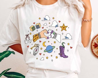 Vintage Toy Story 5 Shirt, Eras Inspired Comfort Colors Tee, Friendship Bracelet Concert Style Shirt, Disney Pixar Fest Vacation Tee