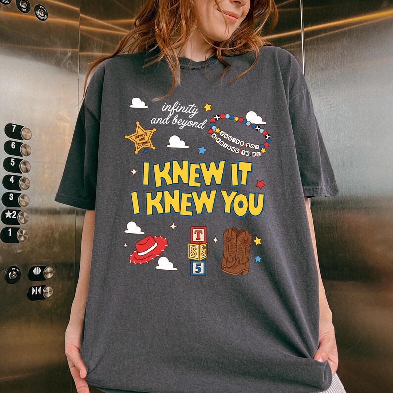 Toy Story 5 Shirt, Retro I Knew It I Knew You Were Turning 5 Tee, Tay Story Disneyland Birthday Shirt, Bracelet Era Girl Shirt image 3